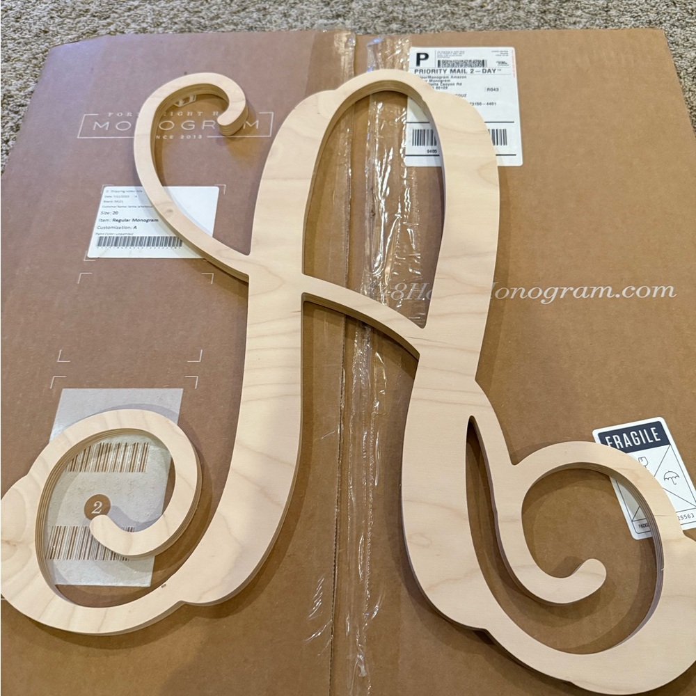 Brown Art & Decals Rustic Wall Letter
